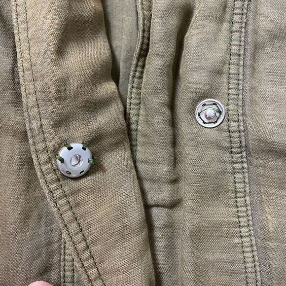 Free people oversize coat w/front pockets low cut collar one button close sz S - Picture 8 of 12